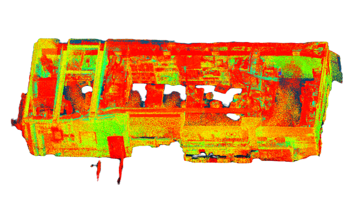 Laser scan of a building